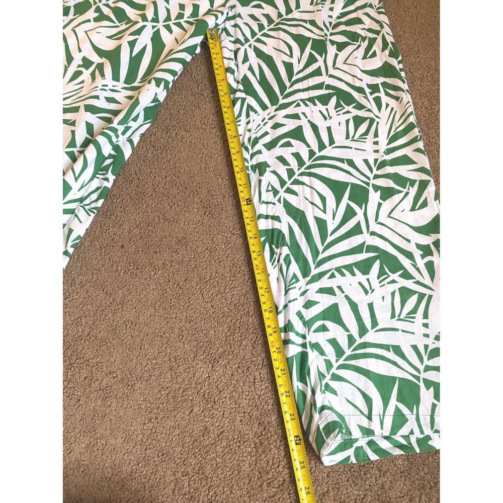 Jane + Delancey Palm Print Pants Wide Leg Drawstring Casual Size S NWT - Picture 11 of 12